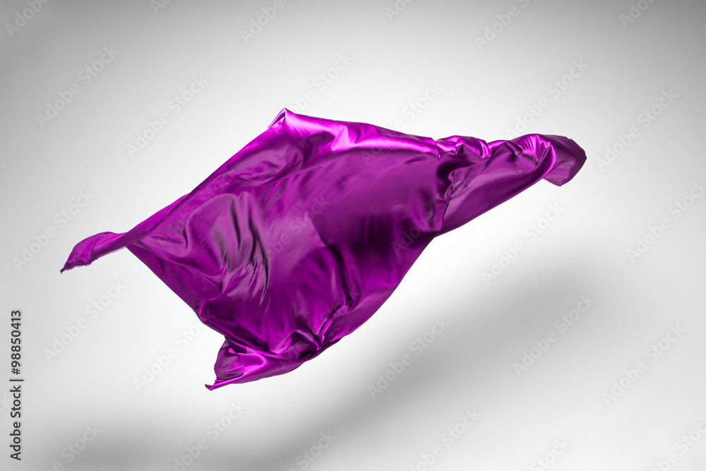 purple flying fabric