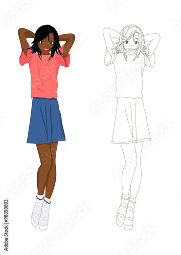 Girl Denim Fashion African ...