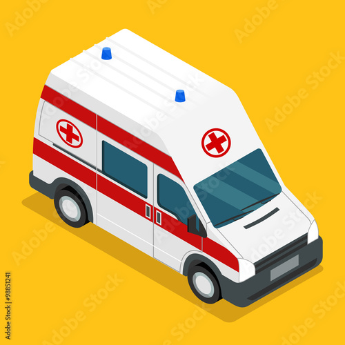 isometric ambulance carv emergency medical van