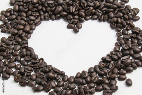 coffee bean in heart shape
