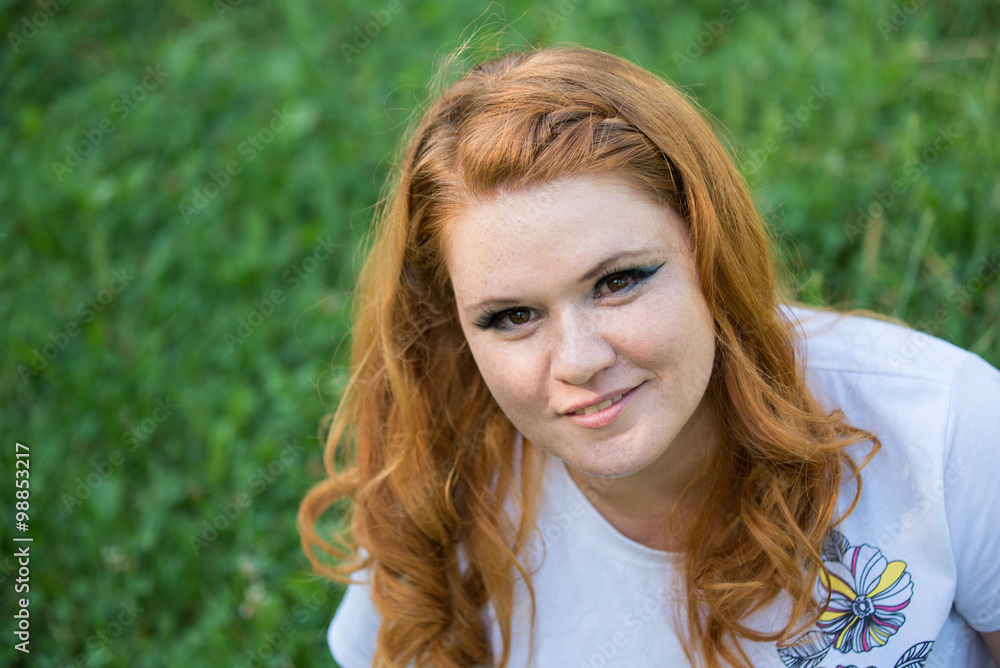 Young beautiful girl on a walk in the country Young beautiful girl on a walk in the country