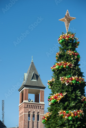 rock hill south carolina downtown during christmas season