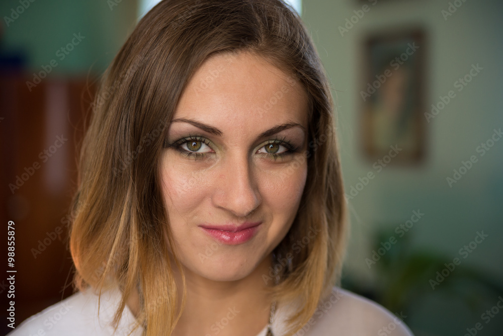 Portrait of the affable and young girl Portrait of the affable and young girl
