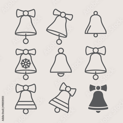 Christmas bell - set of icons