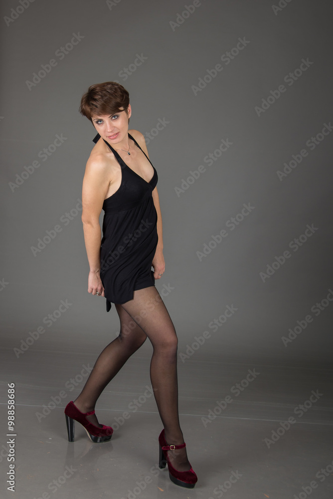 cute young girl on the shooting in the studio cute young girl on the shooting in the studio