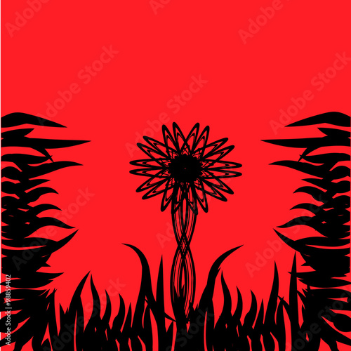 Pattern modern flowers
