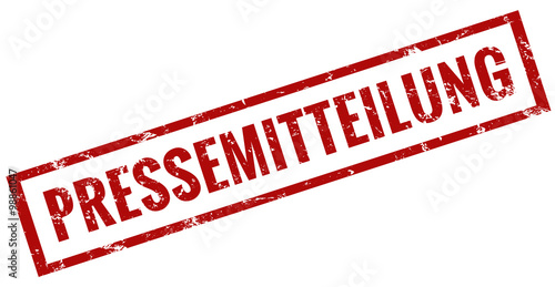 Pressemitteilung Stempel rot grunge 
