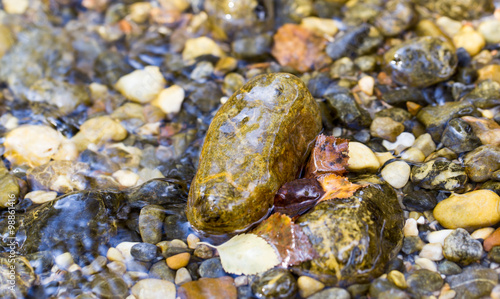 colored stones under water as background