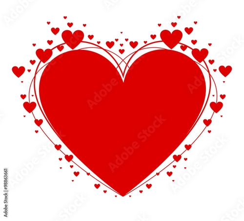 Obraz na płótnie Heart, symbol of Valentine's Day w salonie
