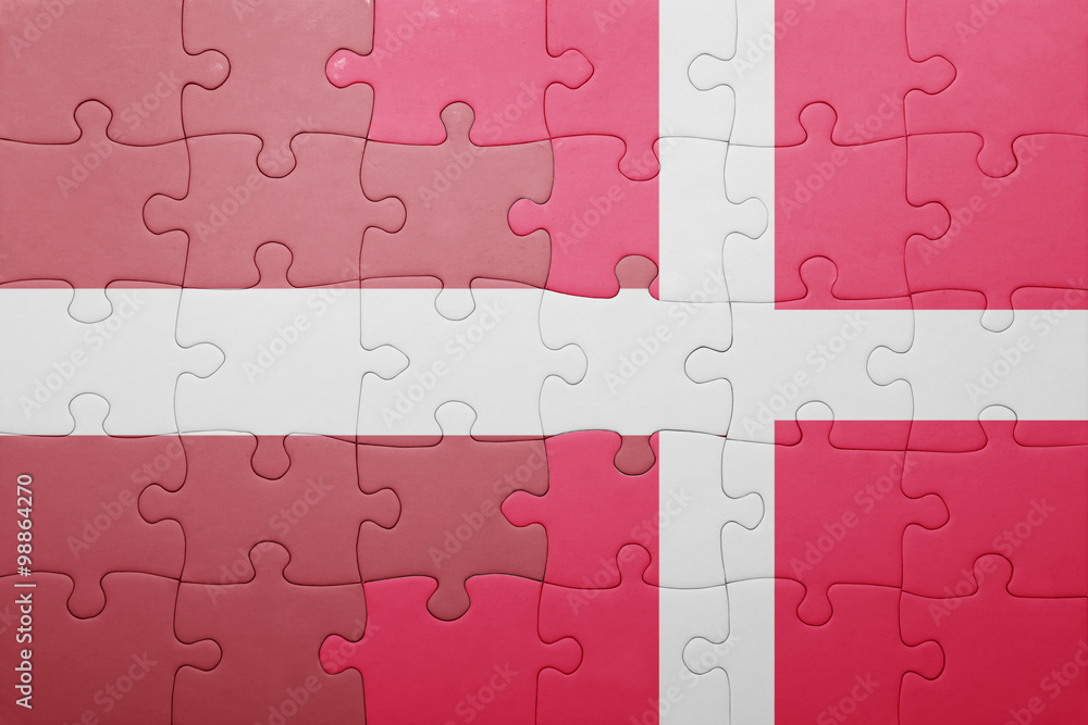 puzzle with the national flag of latvia and denmark puzzle with the national flag of latvia and denmark