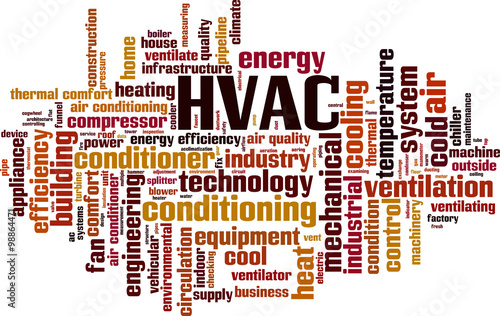 HVAC word cloud concept. Vector illustration