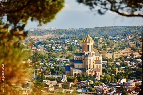 Sameba orthodox church cathedral in Tbilisi