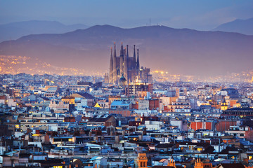 Fototapete Europa Barcelona Stadtansicht in Spanien  © kanuman