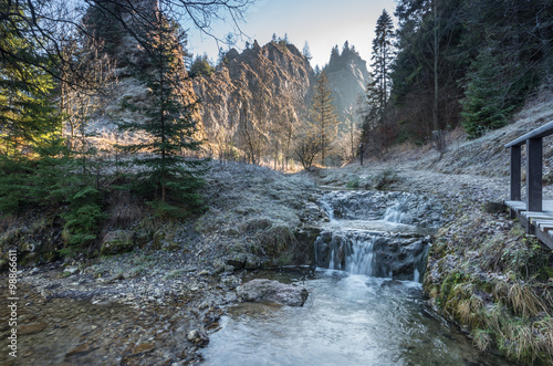 Fototapeta Naklejka Na Ścianę i Meble -  Homole gorge in Pieniny mountain range in Polish Carpathian mountains