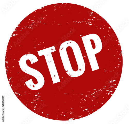 Stop Stempel grunge rot