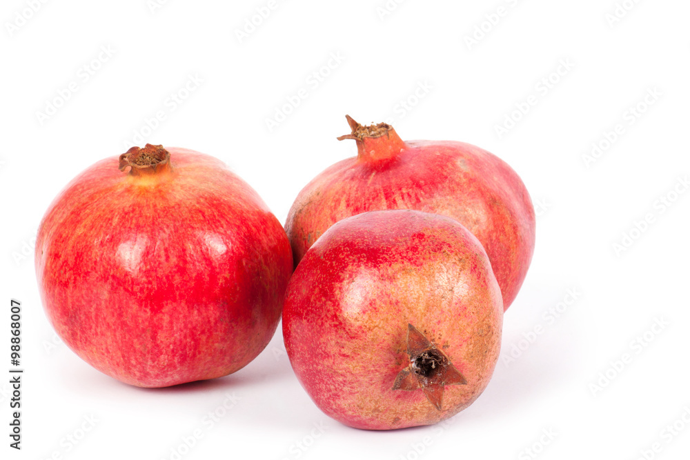 Ripe pomegranate fruit .