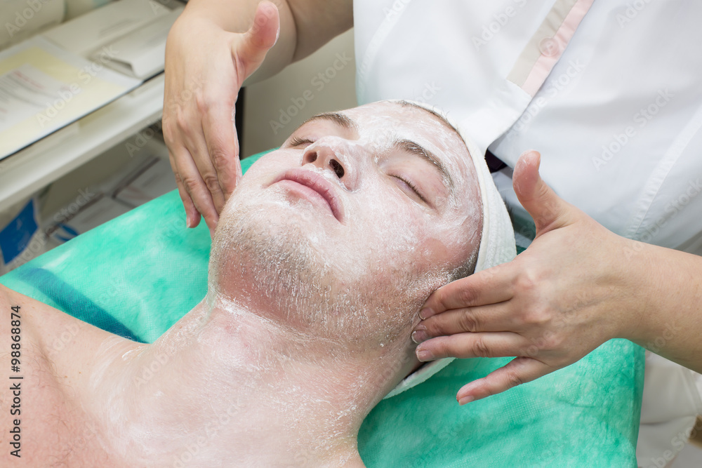 man in the mask cosmetic procedure in spa salon man in the mask cosmetic procedure in spa salon