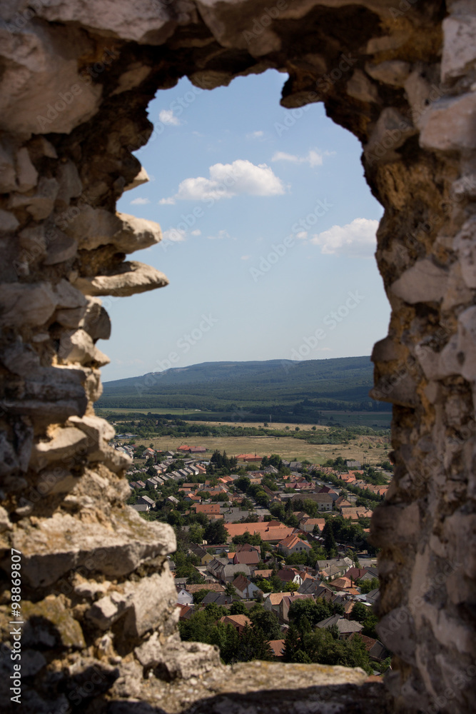 View from the beautiful old Sumeg castle in Hungary