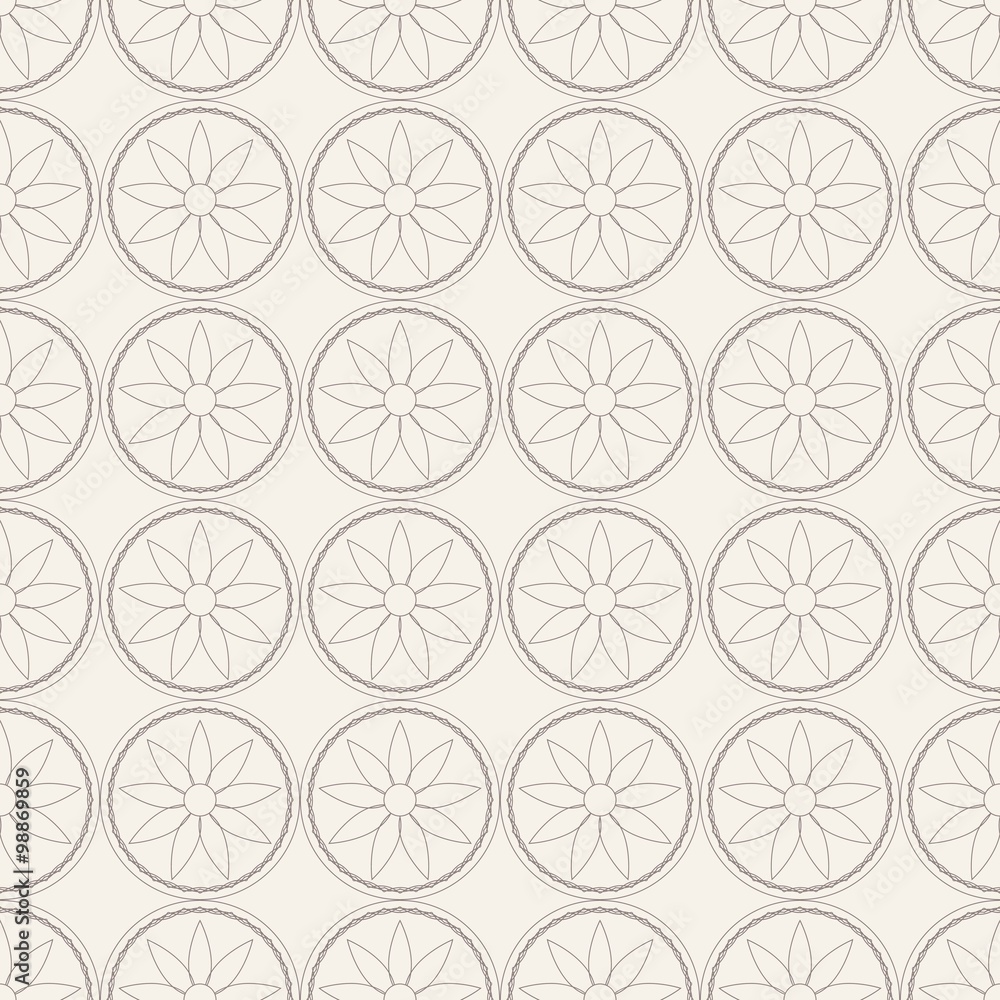 Arabic  pattern   for backgrounds and textures. Circle and flower.