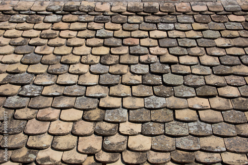 Background of old roof tiles