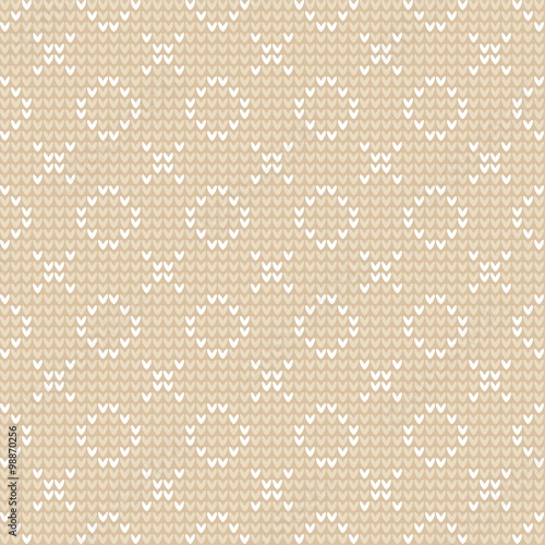 Knitted geometrical seamless pattern. Vector illustration