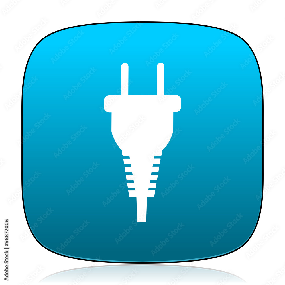 plug blue icon plug blue icon