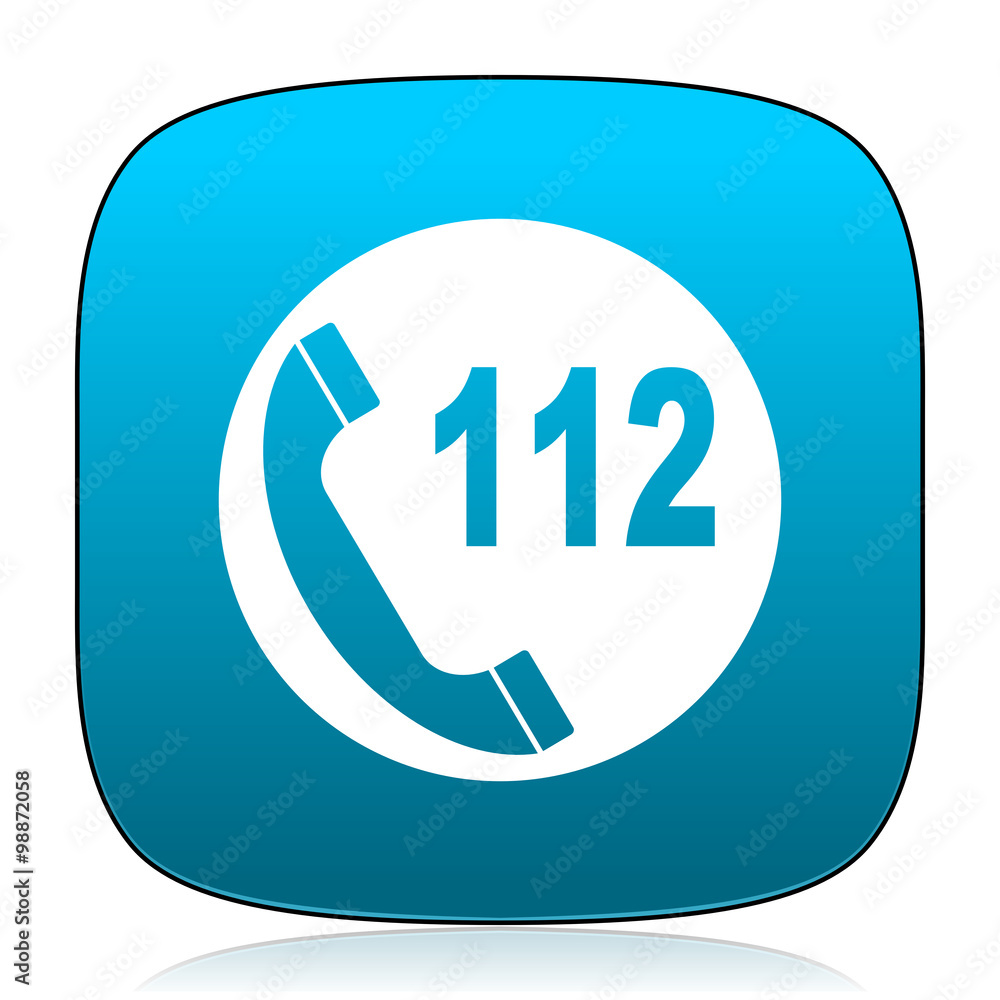 emergency call blue icon emergency call blue icon