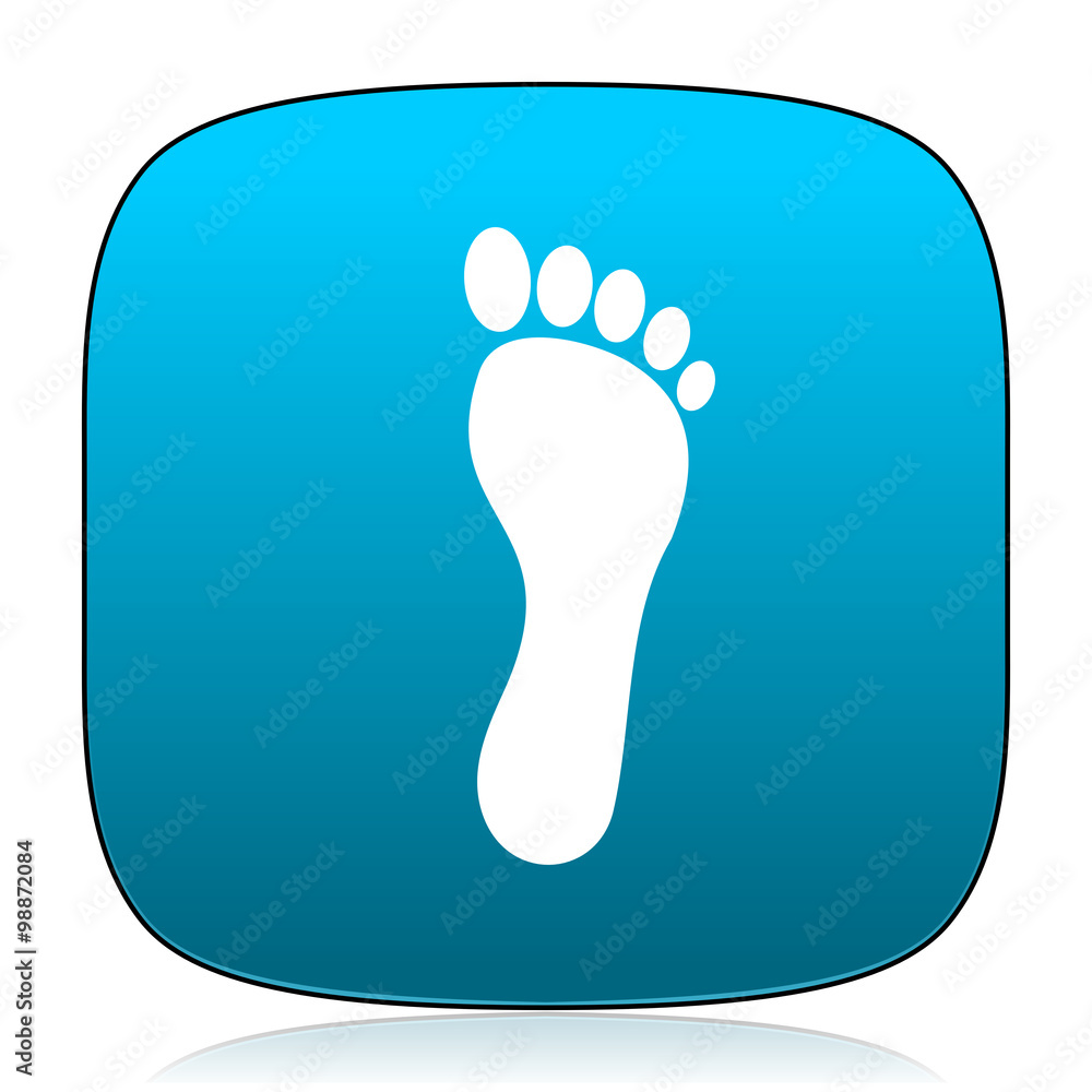foot blue icon foot blue icon