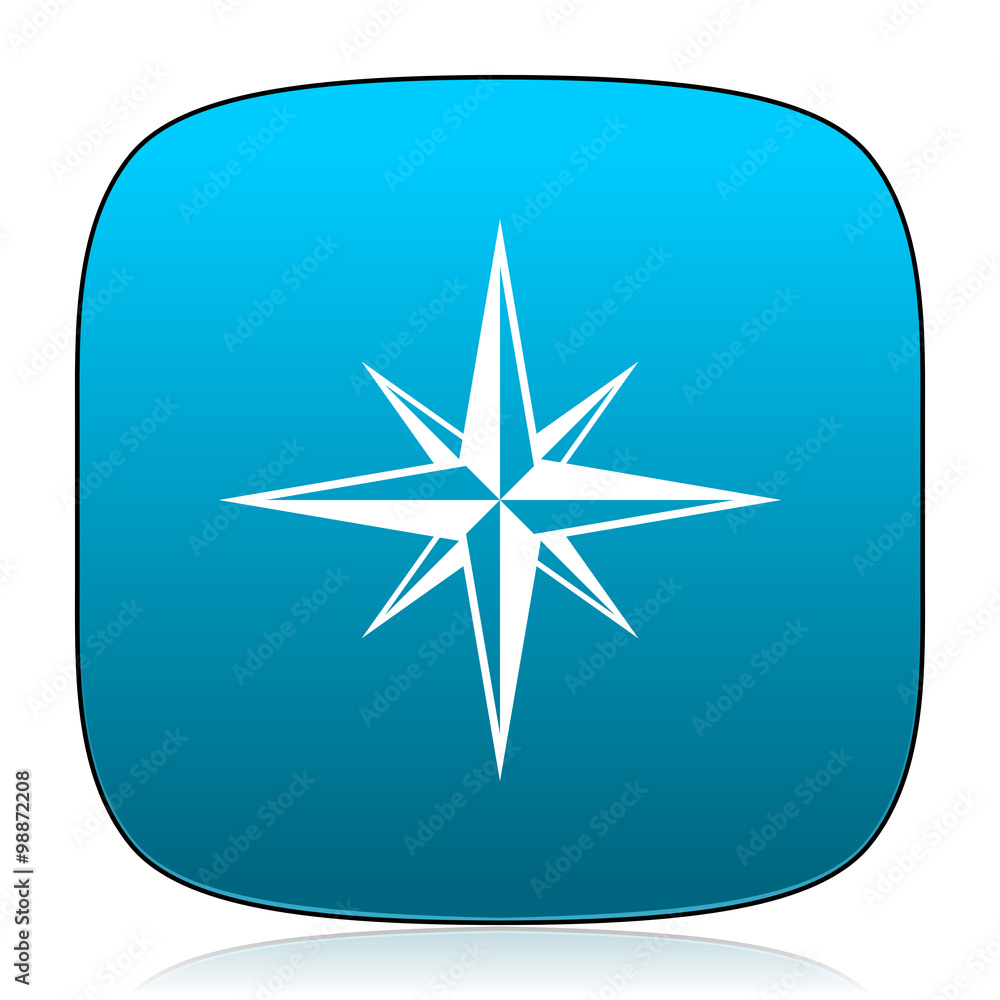 compass blue icon compass blue icon