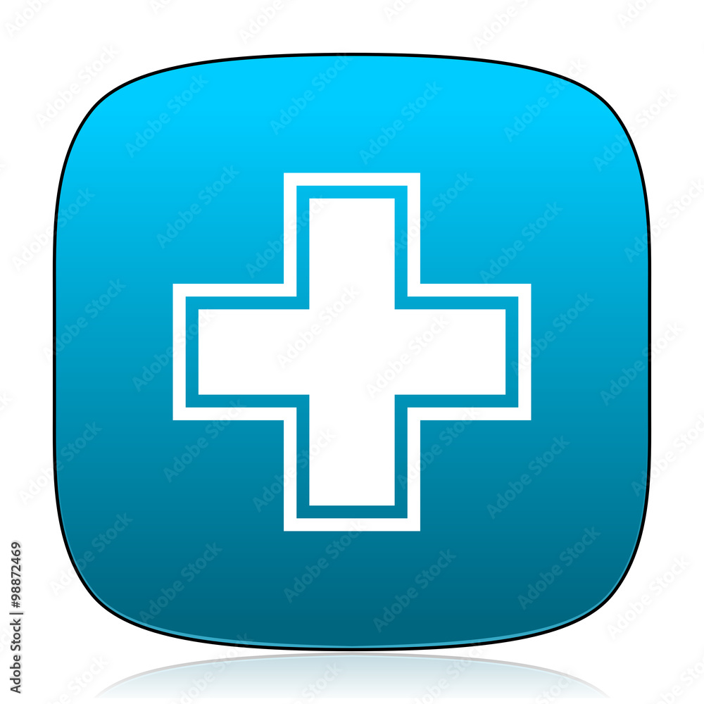 Obraz premium pharmacy blue icon
