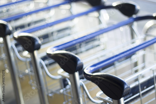 Airport luggage trolleys for baggage