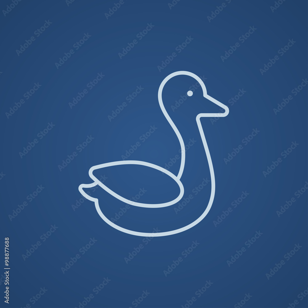 Obraz premium Duck line icon.