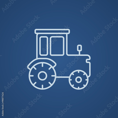 Tractor line icon.