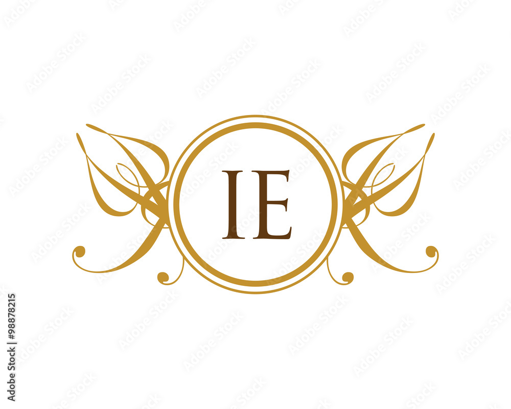 IE Luxury Ornament Initial Logo IE Luxury Ornament Initial Logo