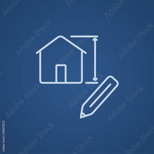 House design line icon.