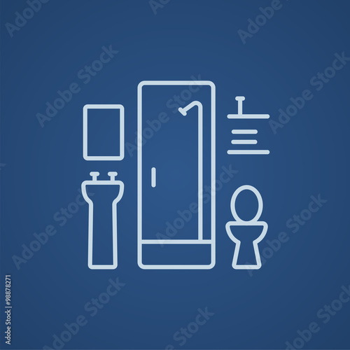 Bathroom line icon.