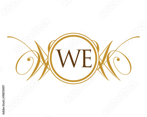 WE Luxury Ornament Initial Logo