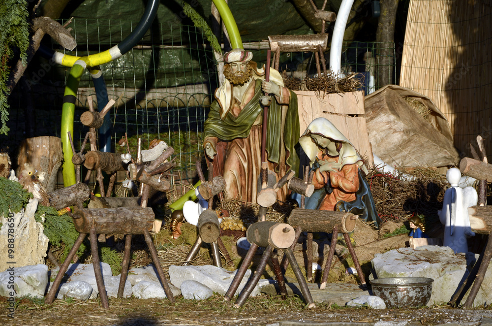 Presepe di Stella Tarcento Friuli Venezia Giulia Italia Presepio with caprioli Szopka bożonarodzeniowa Рождественский вертеп Udine Belenismo Betlehem ozdoba Udine Italia Jaslice  Weihnachtskrippe roes