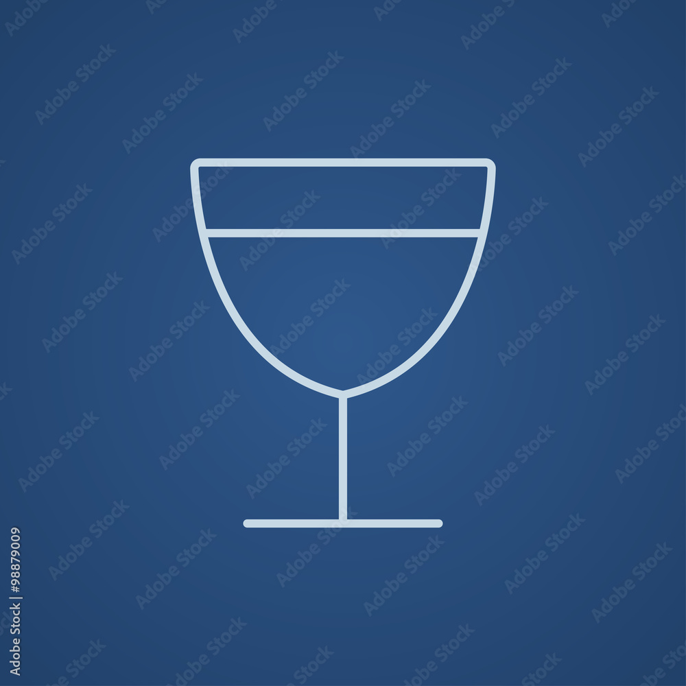 Glass of wine line icon. Glass of wine line icon.
