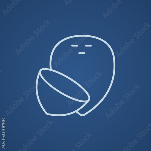 Coconut line icon.