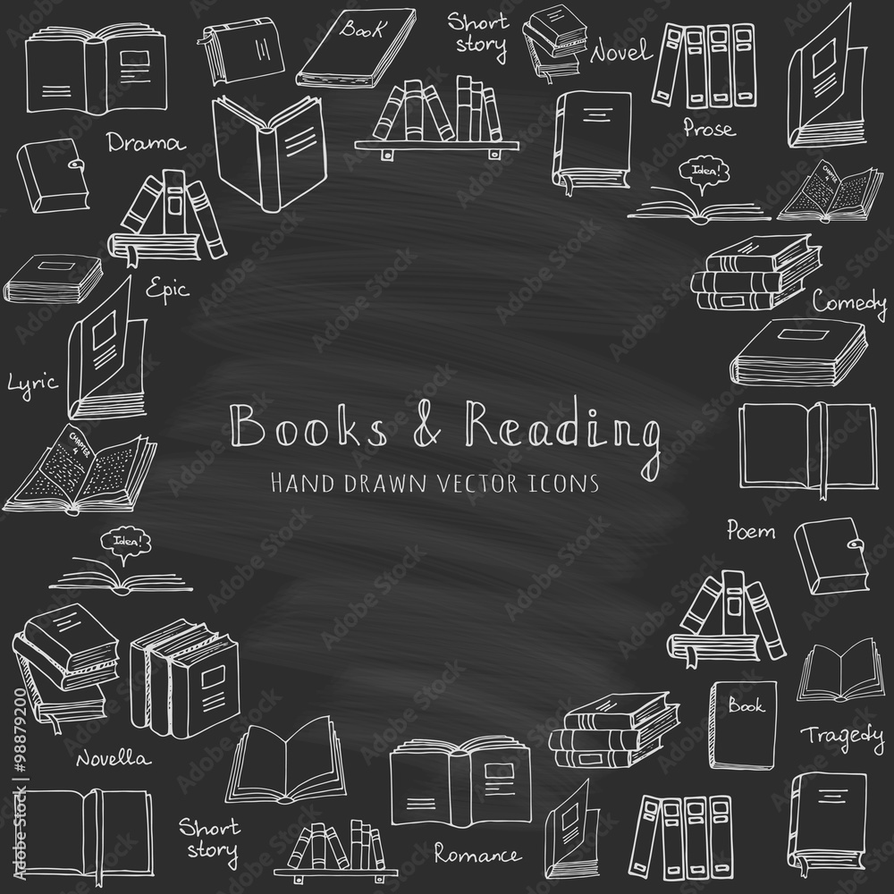 hand-drawn-doodle-books-and-reading-set-vector-illustration-sketchy