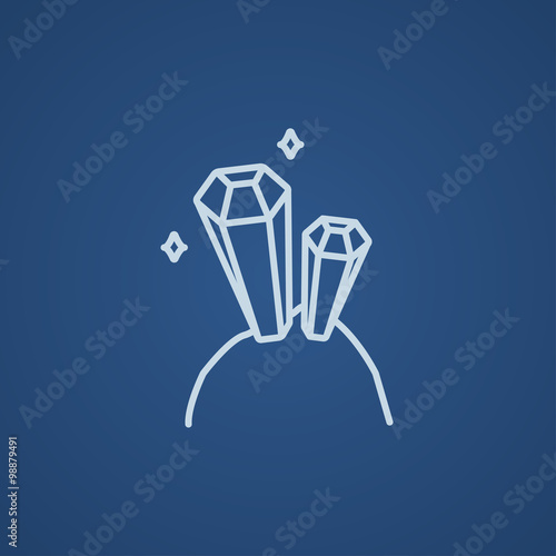 Gemstones line icon.