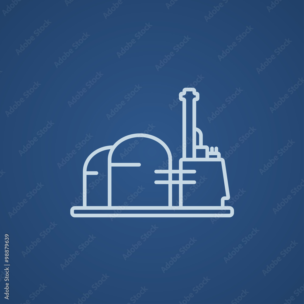 Factory line icon. Factory line icon.