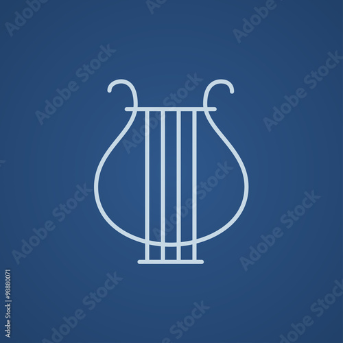 Lyre line icon.