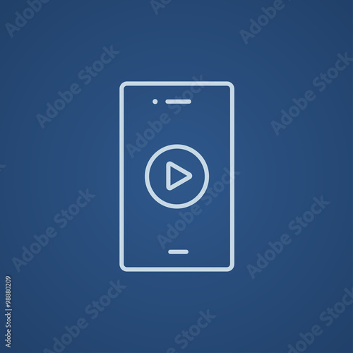 Free Download Smartphone line icon. - GFXLoad