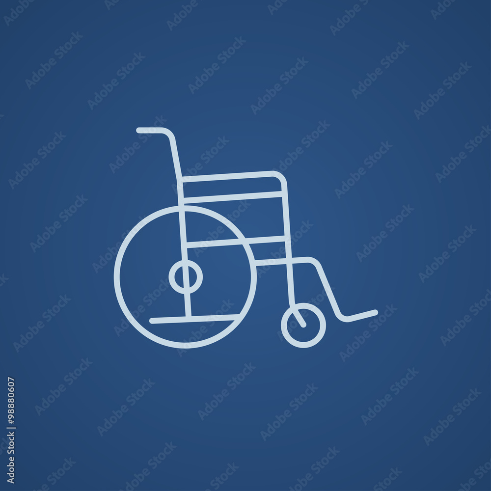 Wheelchair line icon. Wheelchair line icon.