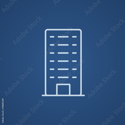 Residential building line icon.