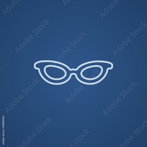 Eyeglasses line icon.
