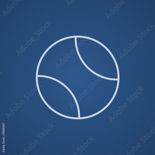 Tennis ball line icon. © Visual Generation