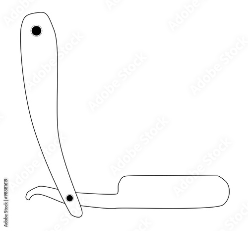 Cut Throat Razor Outline